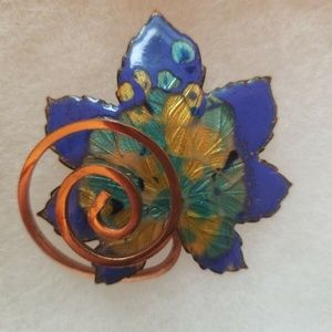 Vintage Renoir Matisse *RARE* BLUE Enamel Copper